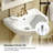  PureForm 21.62 in. W x 18.90 in. D Round Pedestal Combo Single Bowl White Ceramic Bathroom Sink with Overflow Drain