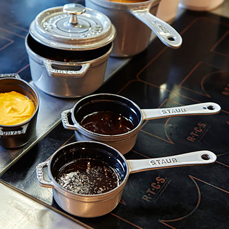 Staub Cast Iron 0.26-qt Mini Saucepan, Matte Black 