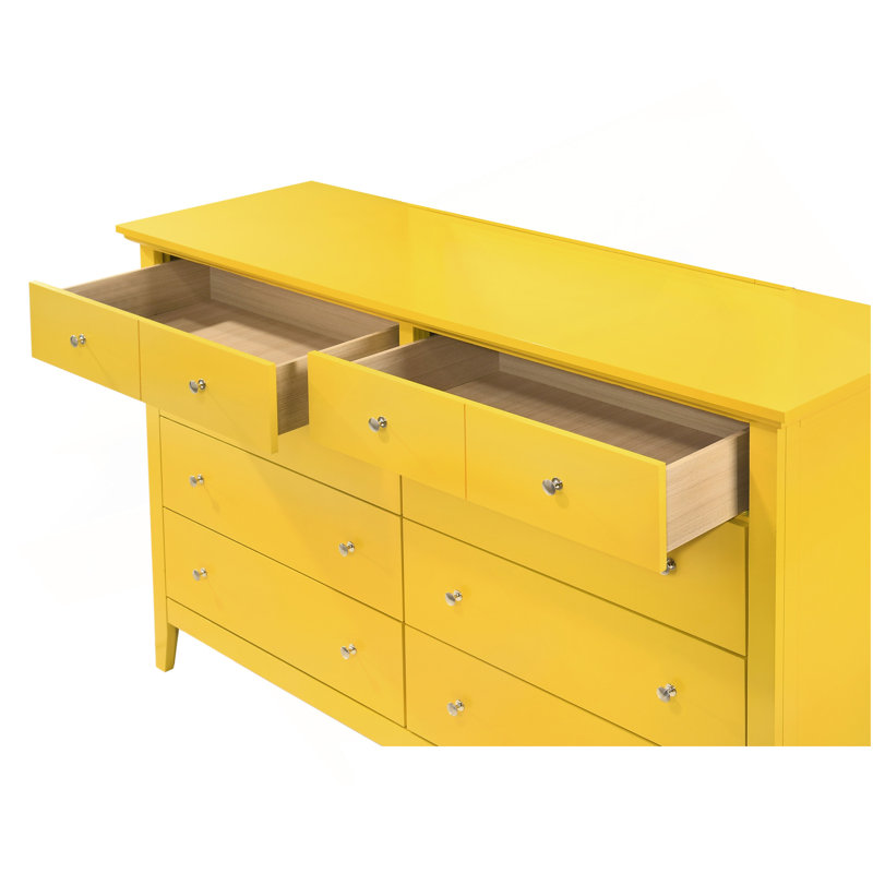 Commode de rangement jaune Cheerful pour espaces modernes