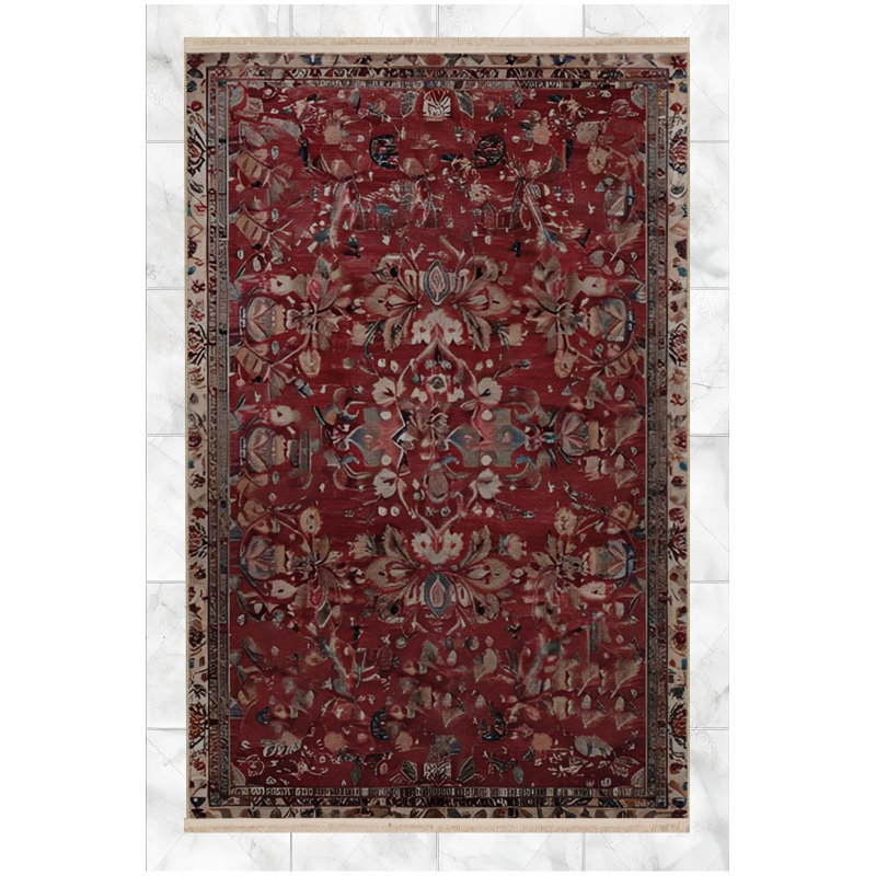 Tapis lavable à la machine Vintage, Sous-tapis carré 3 pi 3 po inclus
