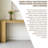 Curved Console Table With Unique Vertical Stripes, For Living Room, Study & Entryway-1184511791
