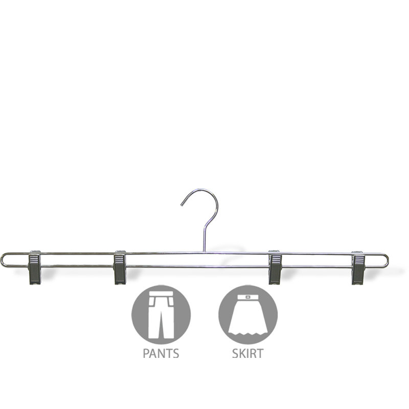 Wegate Metal Hangers With Clips for Skirt/Pants