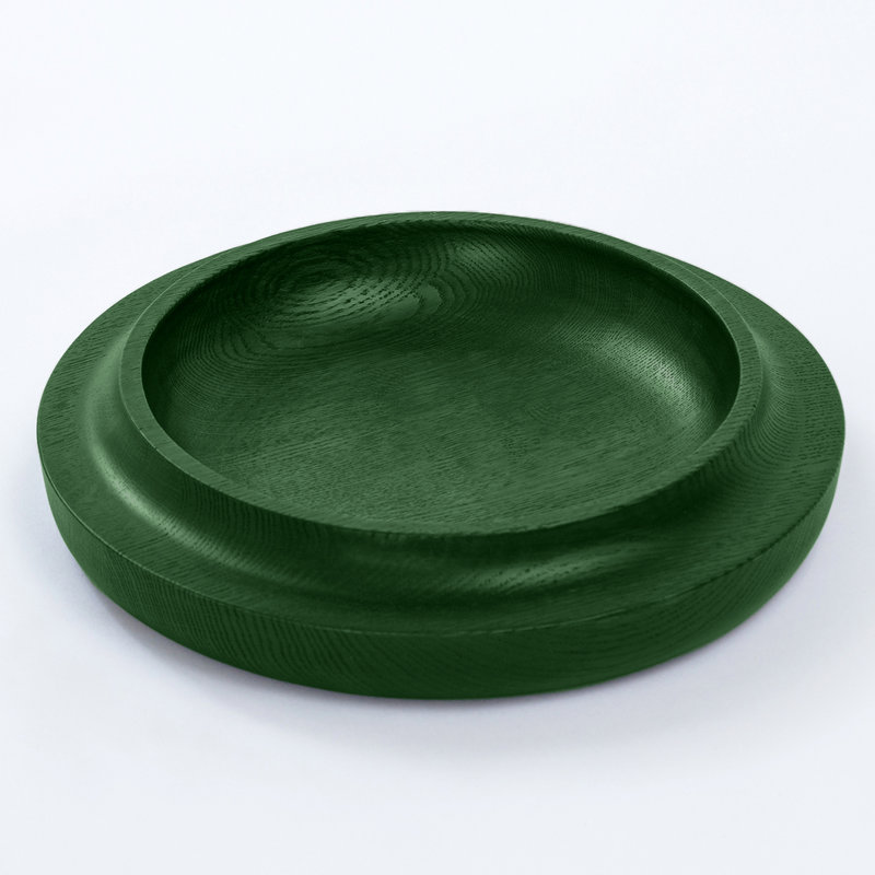 Waan Wood Fruit Bowl, 2.5" H x 14.25" W x 14.25" D, Green