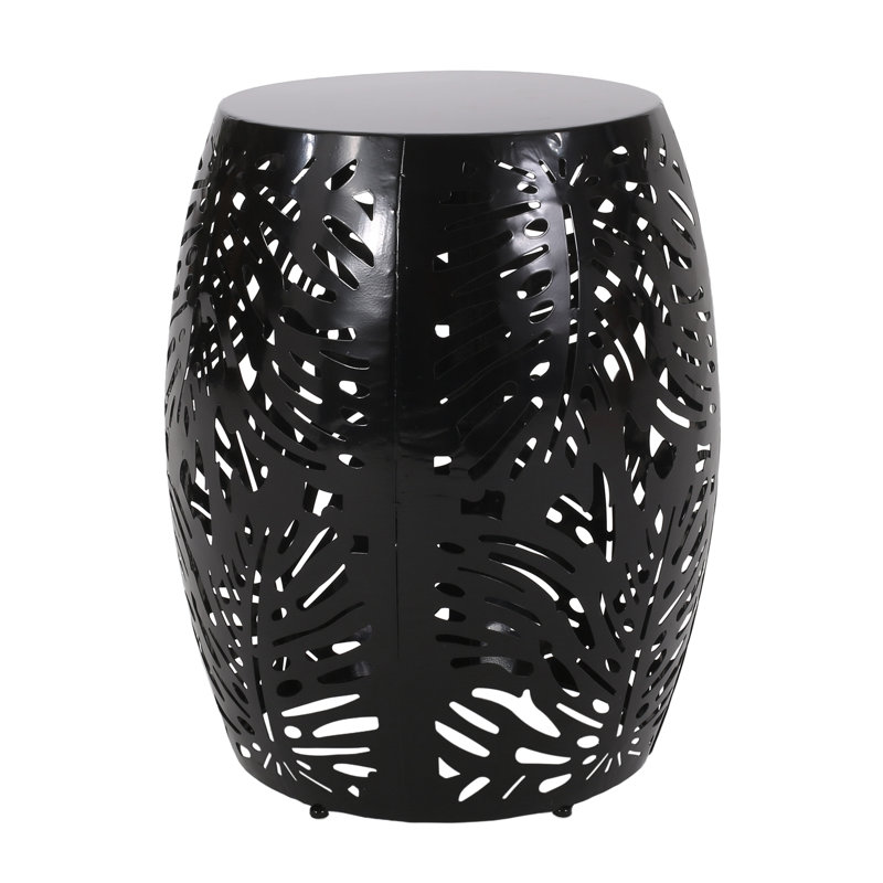 Metal End Table, Black