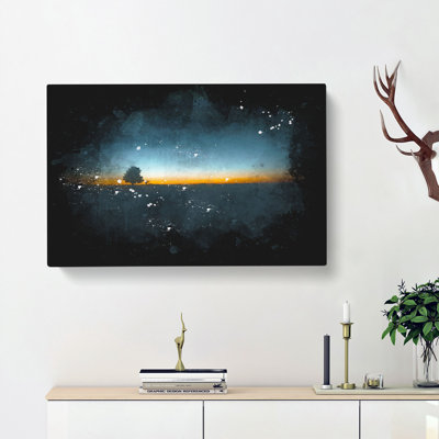 Lone Tree In Brandenburg Germany - Wrapped Canvas