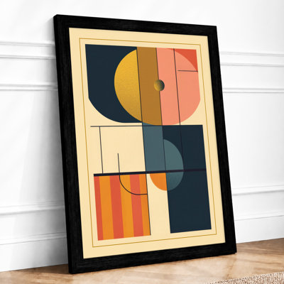 Grid Composition Geometric - Framed Print