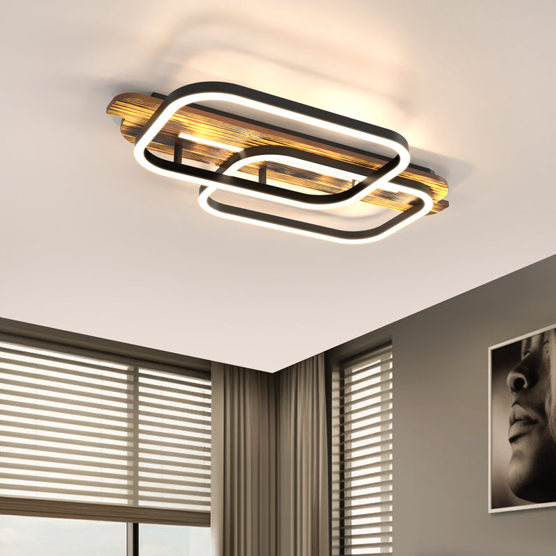 Domagala 2-Light 24.4" Dimmable LED Flush Mount