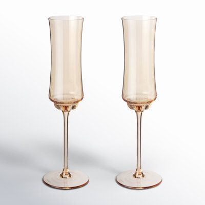 Tulip Champagne Flutes in Amber