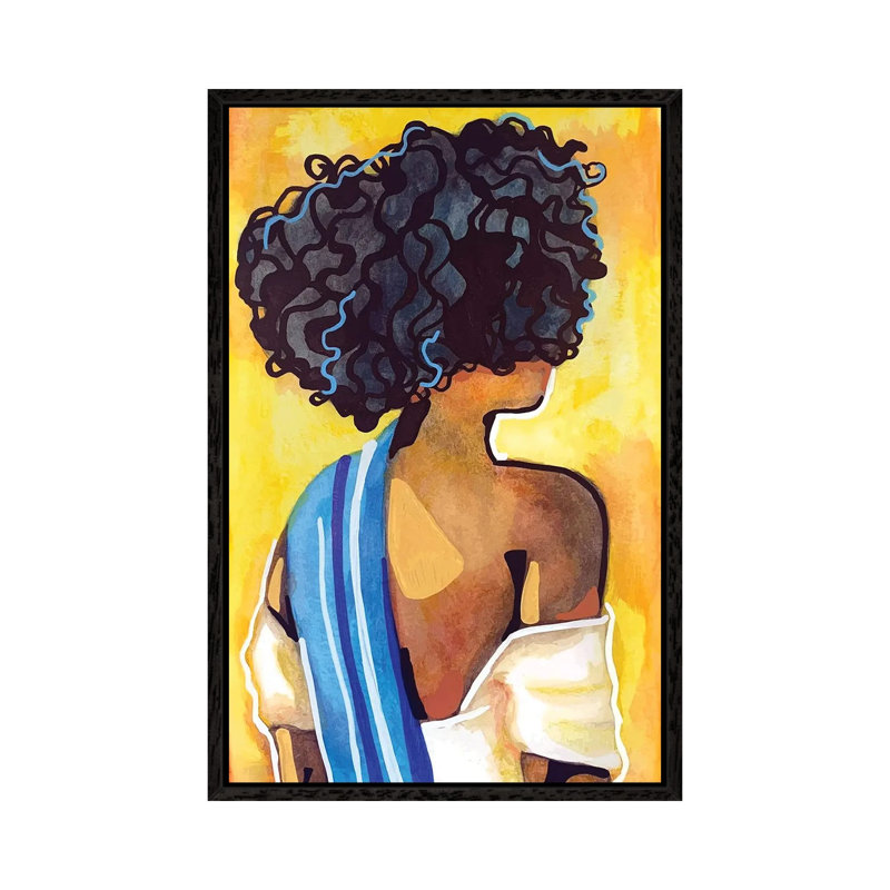 Silk - Print on Canvas, 66.04 cm H x 45.72 cm W, Black Framed