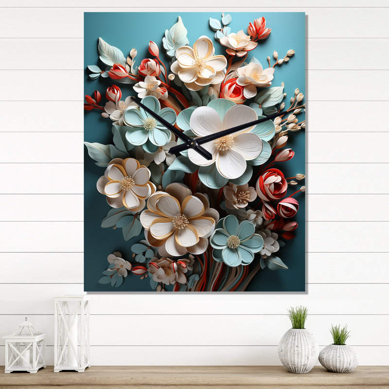 Horloge murale moderne cziara - plumeria, Très grand