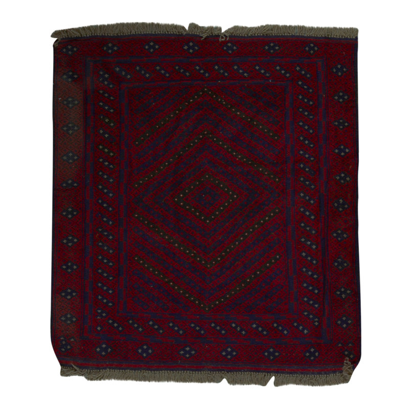 Hand-Knotted High-Quality Red/Black Area Rug