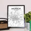 Munich City Map - No Frame Print-1713370646