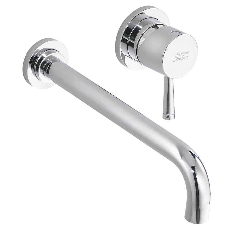 Robinet pour salle de bain mural avec poignées leviers doubles Serin, Chrome, 1