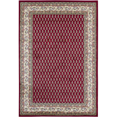 Collingdale Polypropylene Geometric Machine Woven Burgundy Cream Indoor Area Rug