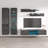 100" Modern Floating Wall Mounted Entertainment Center with 16-Color LED Lighting, High Gloss Finish-1934809173