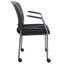 Chaise empilable pour visiteurs roulant titanium