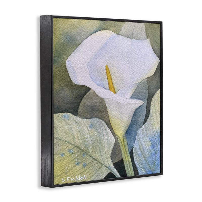 Giclée encadrée Garden Lily, par Stephanie Fielden, H 14 po x l 11 po, Giclée encadrée noir minuit
