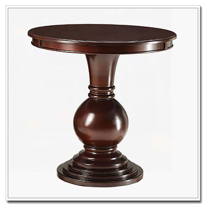 Table d'appoint espresso avec base piédestal