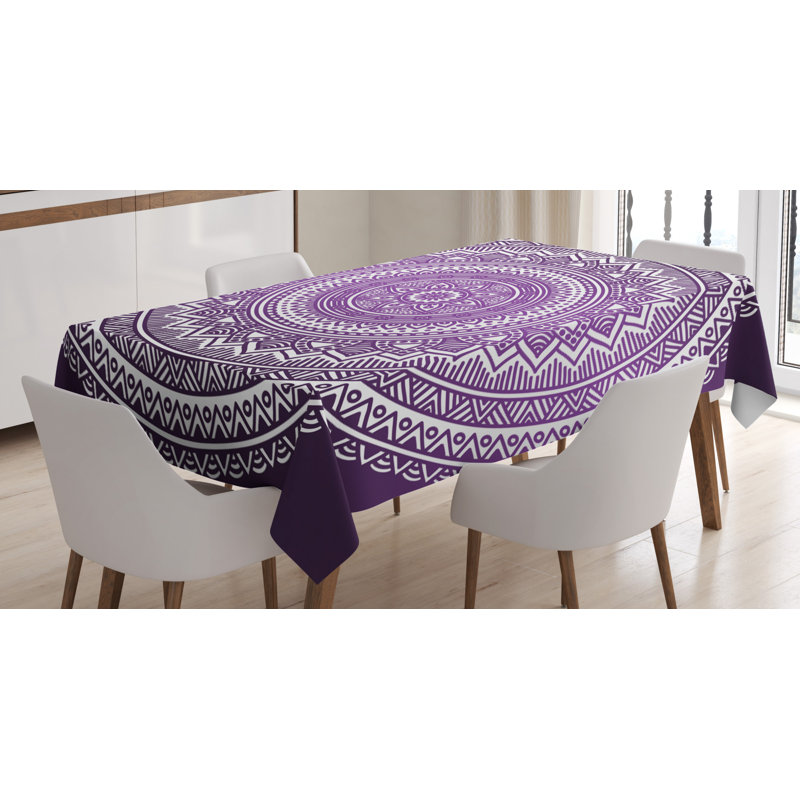 Dining Room Kitchen Tablecloth, Purple, 90" L x 60" W