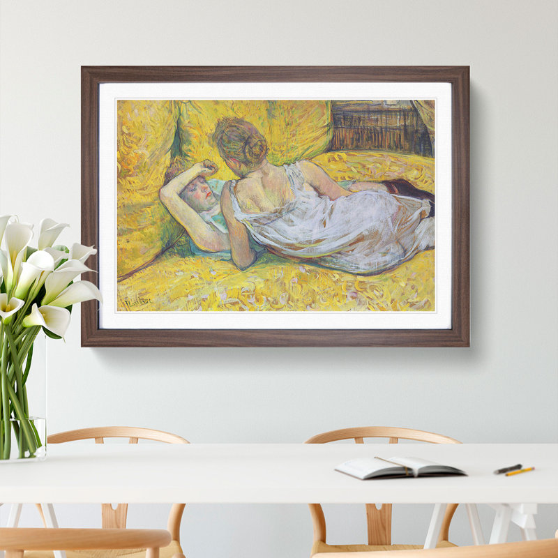 Abandonment by Henri de Toulouse-Lautrec - Picture Frame Painting, 48cm H x 65cm W x 2cm D, Walnut Framed
