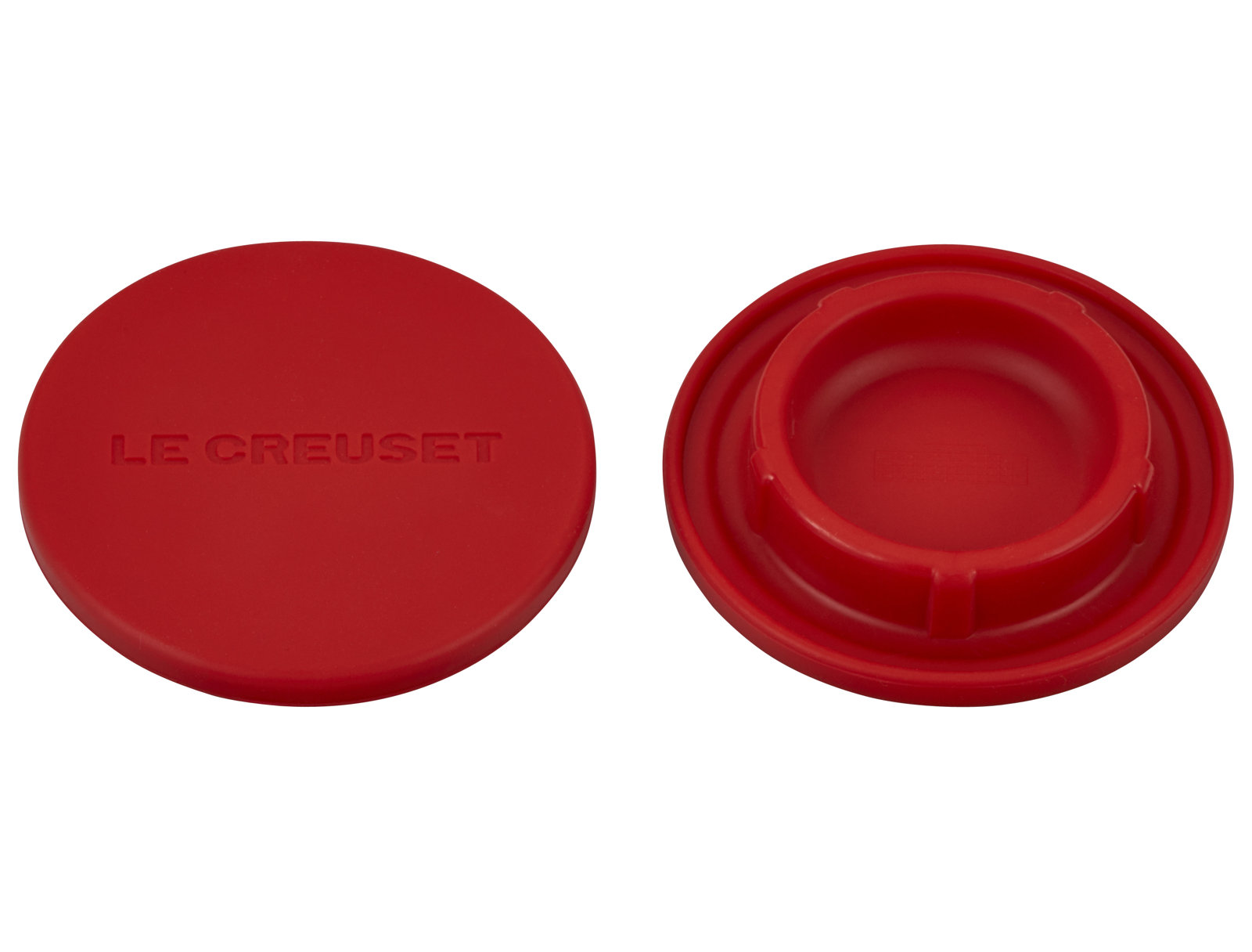 Le Creuset Silicone Set of 2 Salt and Pepper Mill Caps, Cerise
