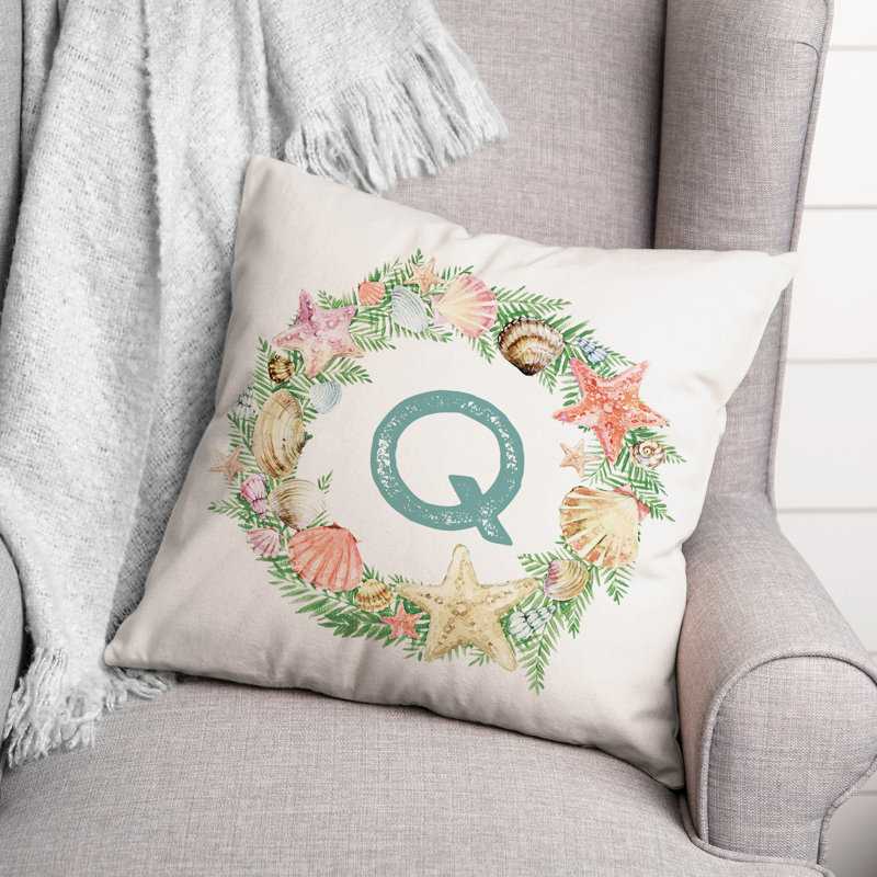 Reversible Throw Pillow, Q