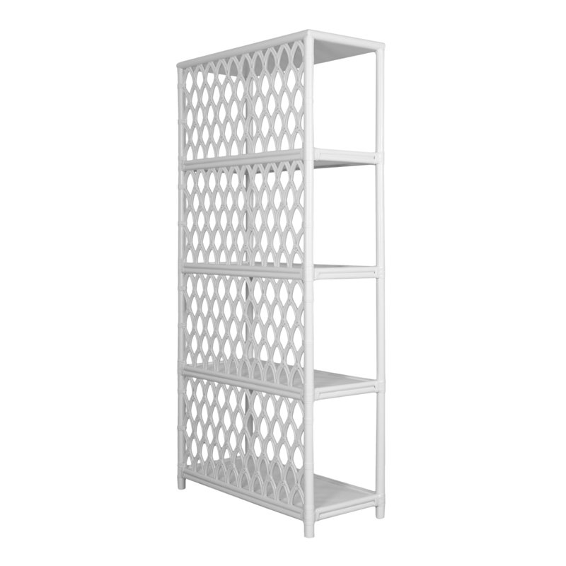 Casablanca Solid Wood Bookcase, Bright White