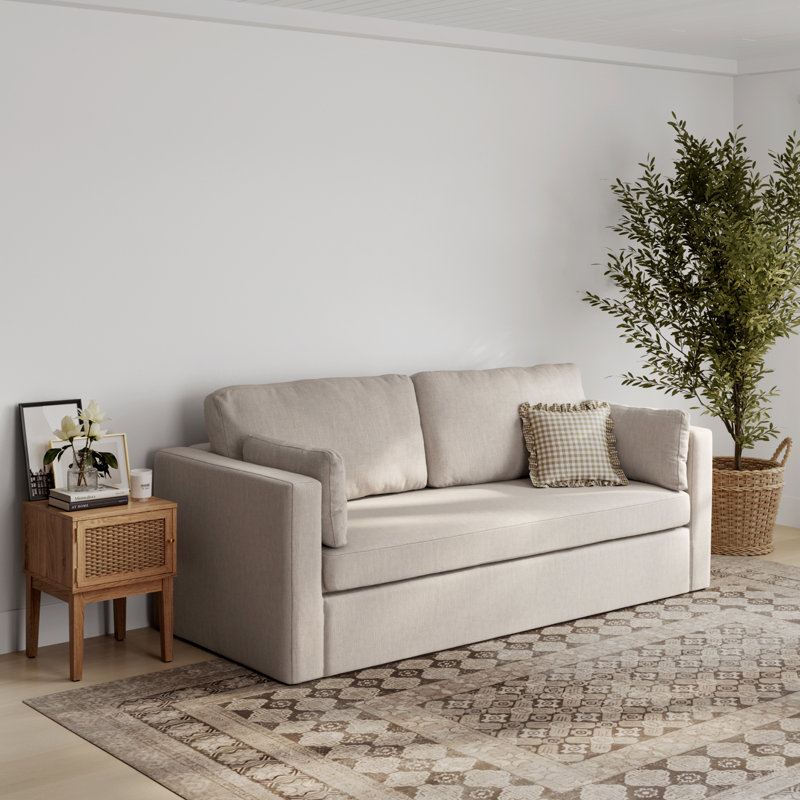 Newport Light Grey 2 Seater Sofa, Beige, 2