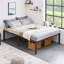 19'H Metal Platform Bed Frame with Non-slip Mattress Foundation-1396020617