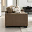 Darya Brown Suede Fabric Sofa w/4 Pillows