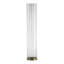 3" LED 3CCT Cylindrical Pendant Light, 12" Fluted Glass And Matte White With Nickel Finish-345302465-345302470