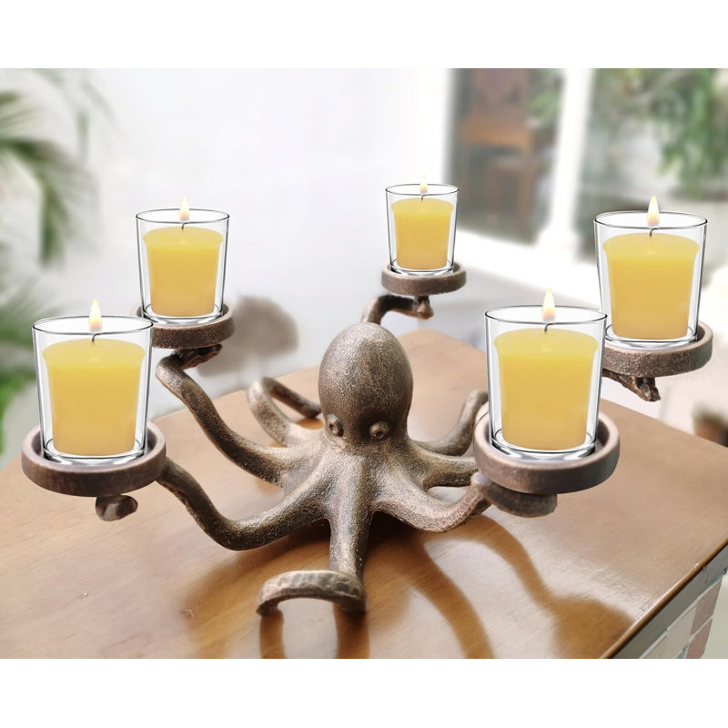 Iron Octopus Tea Candleholder