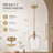 Adjustable Brass Water Glass Pendant Light, Single Hanging Fixture
