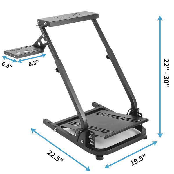 Anman Entry level Racing Wheel Stand fit for  Logitech/Thrustmaster/PXN/Fanatec  G25,G27,G29,G923,T128x,T248,T80,T300,t500rs,Fully Foldable Steering