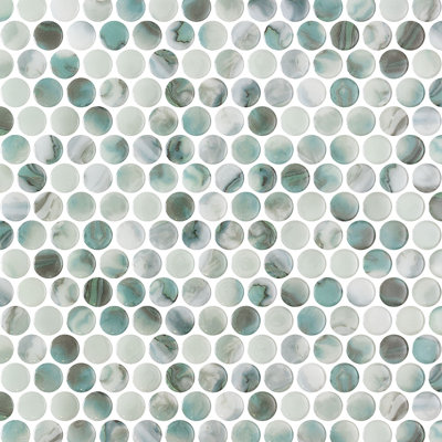 Spectrum Vibrant Penny Recycled Glass Mosaic Tile