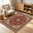 Burgundy Persian area rugs for Living Room, Soft and Comfortable, Suitable for all seasons, easy to maintain, machine washable Indoor floor mat, Under Table Farmhouse suitable for Bedroom, Dining Room, Study, Patio, Balcony, Home Decor-1074948375