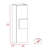Medicine 38"H Single Door Cabinet, Three Shelves, Light Oak / White
