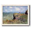 «Walk On The Cliff» par Monet, reproduction d'art encadrée sur toile par Monet-360992324-360992325