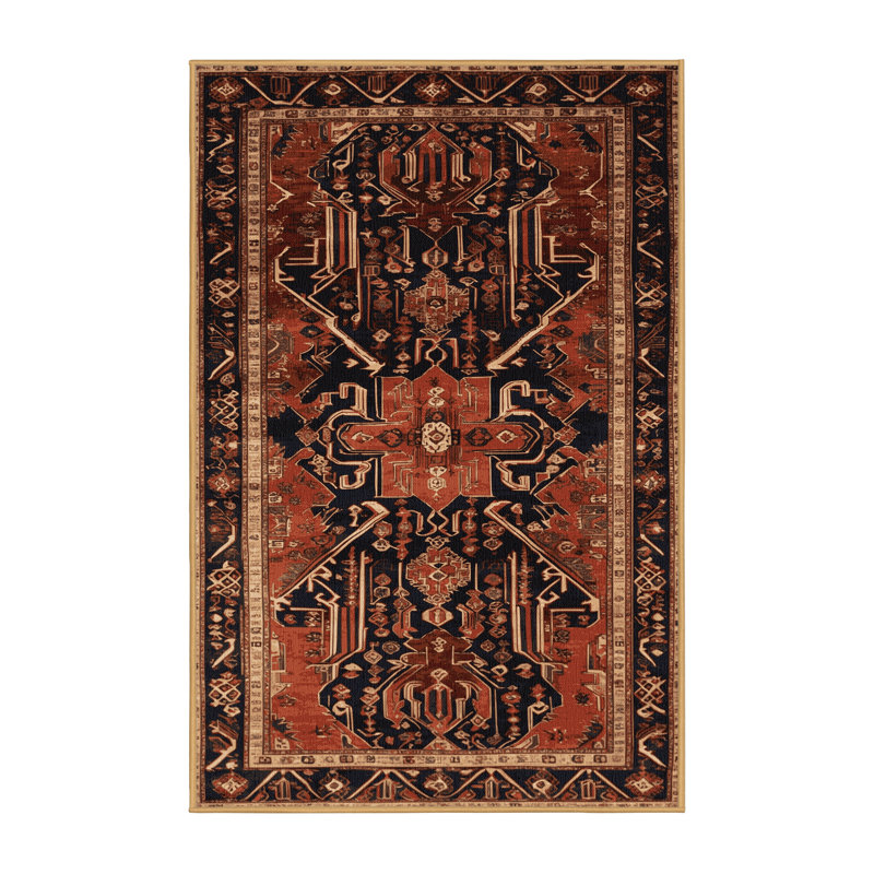 Tapis brun lavable à la machine, Rectangle 4pi x 6 pi