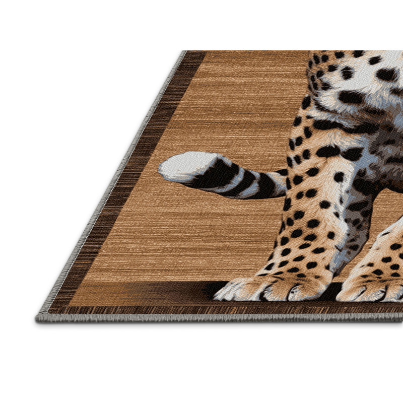  Tapis lavable de grands guépards de la République de Chine, Rectangle 6 pi x 9 pi