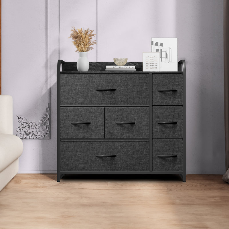 Eriska 7 Drawer 31.5" W Chest, Black
