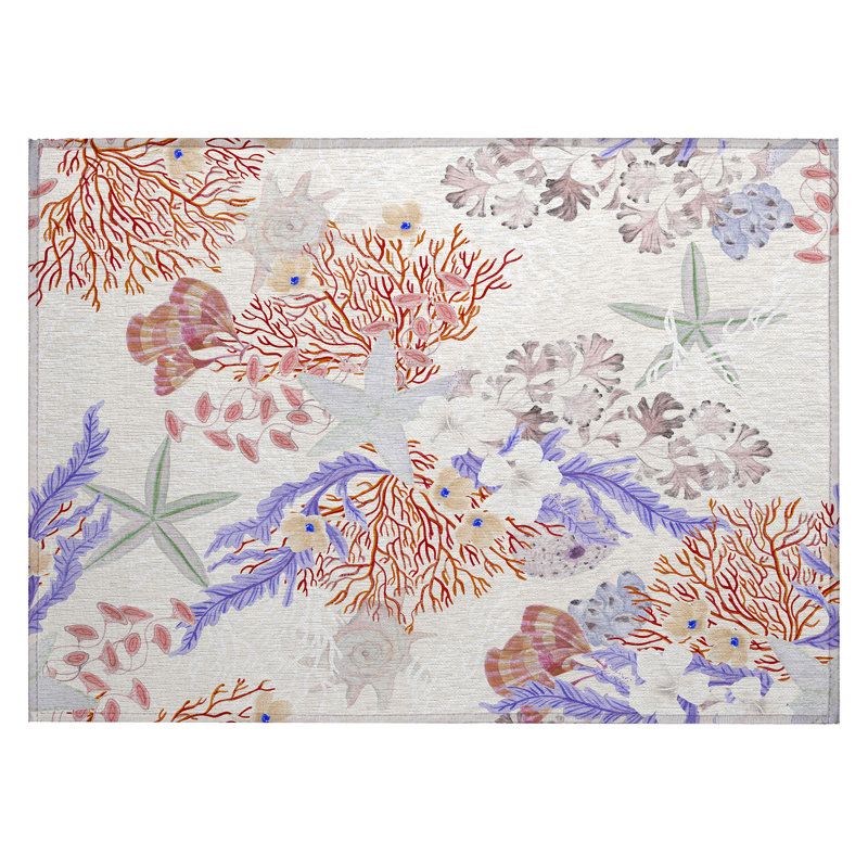 Tapis intérieur / extérieur en polyester tissé à la machine Petsill, Rectangle 1 pi 8 po x 2 pi 6 po