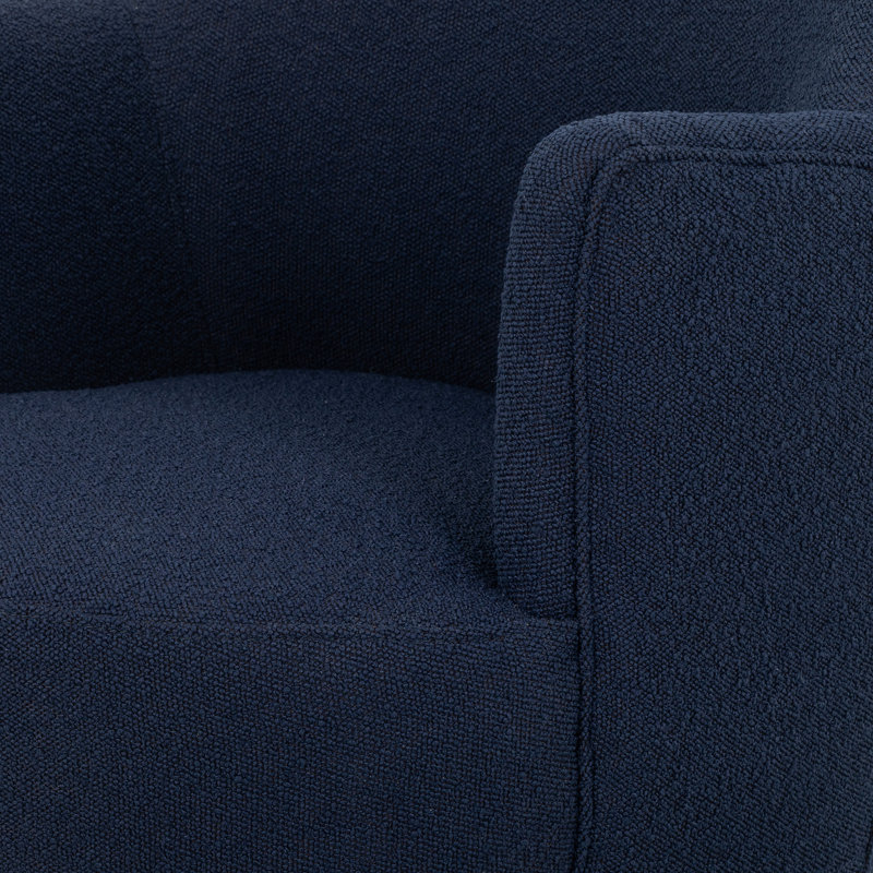 Aurora Wide Swivel Armchair, Copenhagen Indigo Boucle