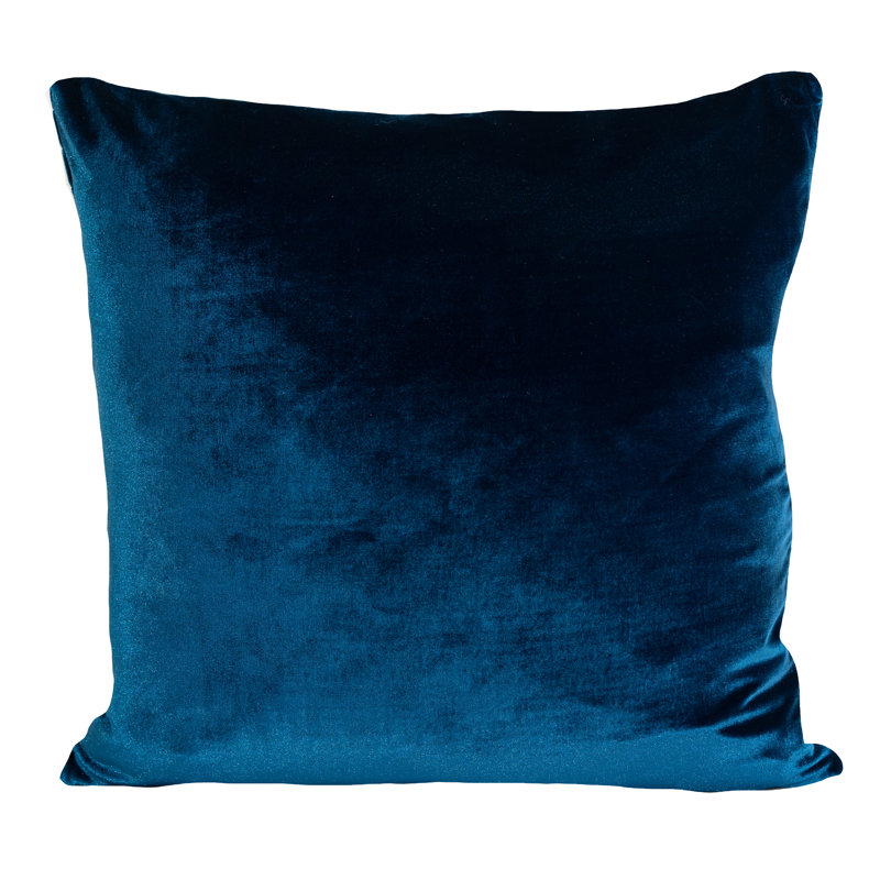 Coussin en velours matelassé Layla 18 x 18, Sarcelle