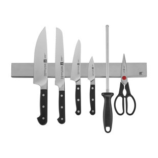 Set of SMART BLACK block knives + SMART Mini sharpener + NATUR oak
