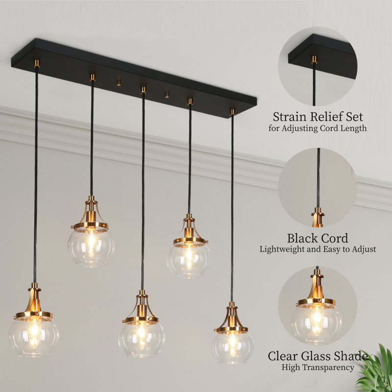 Loram 5-Light Dimmable Linear Pendant