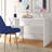 Modern Study Desk with Numerous Shelves, White & Black, 47.2 x 30.9 x 23.6 inches | 100% Melamine Coated Particle Board, Thickness: 0.7 inches | Wall-Mountable Design for Space-Saving & Stylish Home Office-1189872785