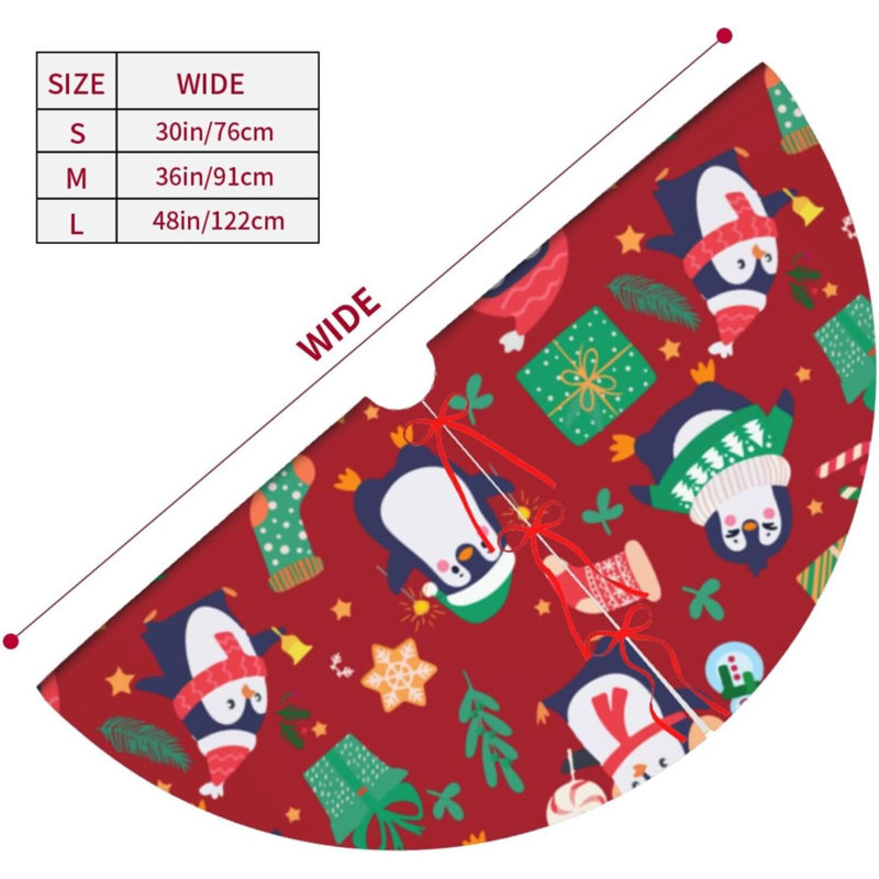 Abstract Polyester Blend Tree Skirt