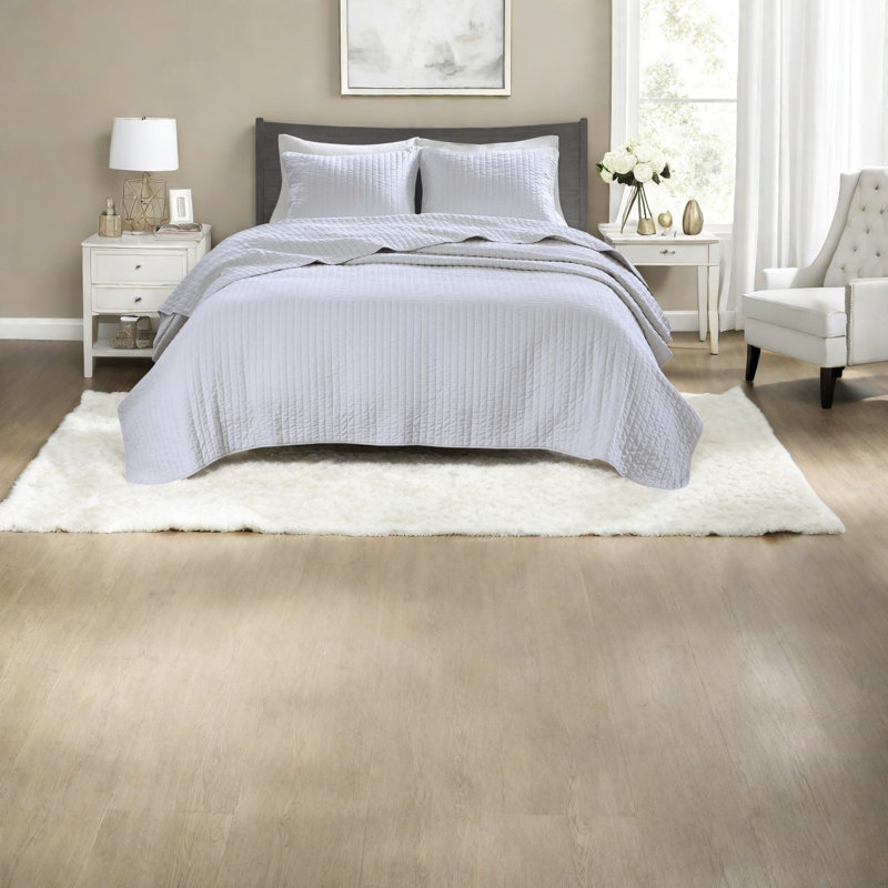 Ensembles de literie en coton réversible douillets, courtepointe blanche pour un style campagnard
