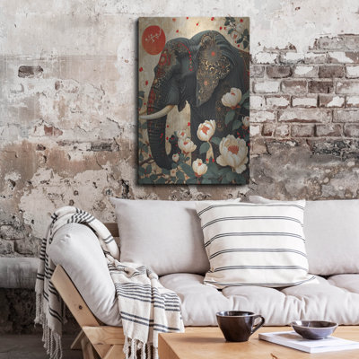 «Black Elephant» par Momart, art mural en métal, 24 po x 36 po